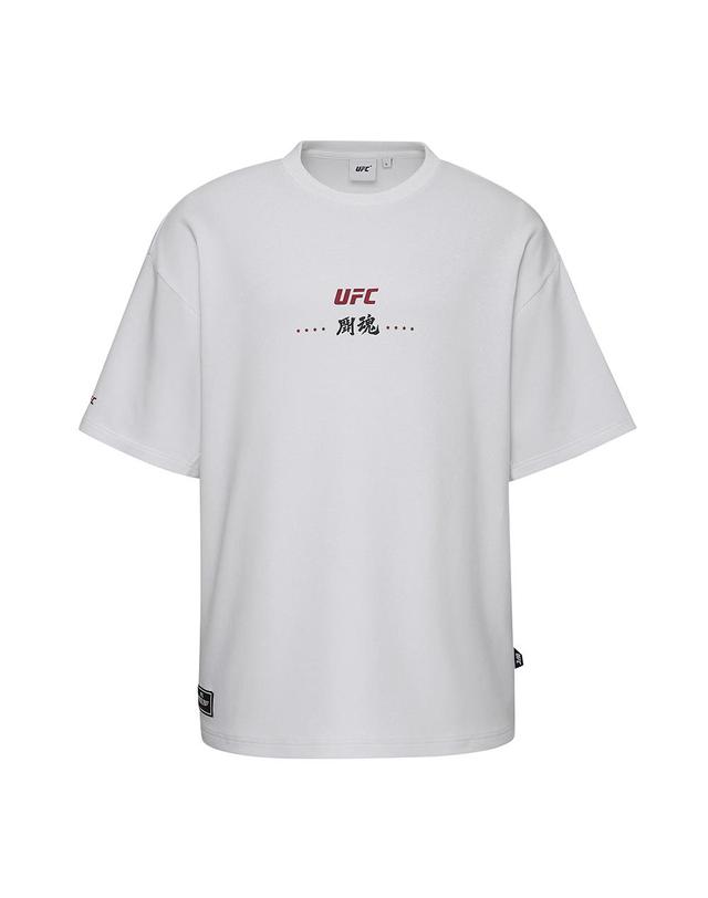 유에프씨스포츠 [UFC] 투혼 오버핏 반팔 티셔츠 화이트 U2SSX2124WH 착용컷