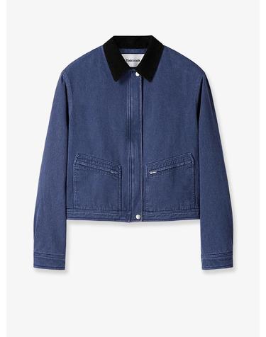 [해외직구][N85]TONYWACK WBF12CJ605 여성 자켓 블레이저 코트 패딩 TONYWACK Crop fit blue denim jacket