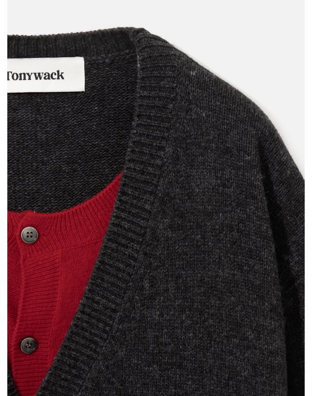 토니웩 [해외직구][N85]TONYWACK BF34KN706 남성 니트 스웨터 가디건 TONYWACK Layered wool blend cardigan 착용컷