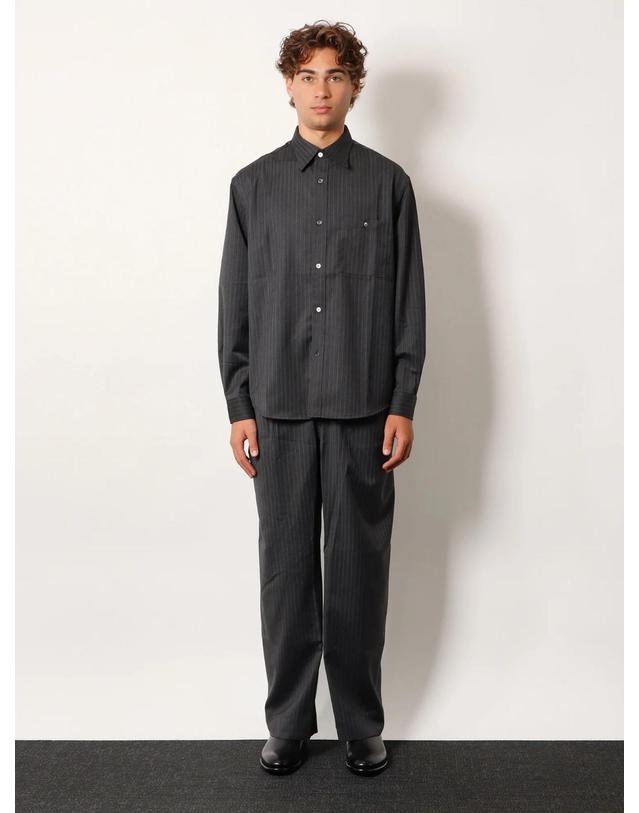 토니웩 [해외직구][N85]TONYWACK BE34SH21 남여공용 셔츠 남방 블라우스 TONYWACK Striped wool blend shirt 착용컷