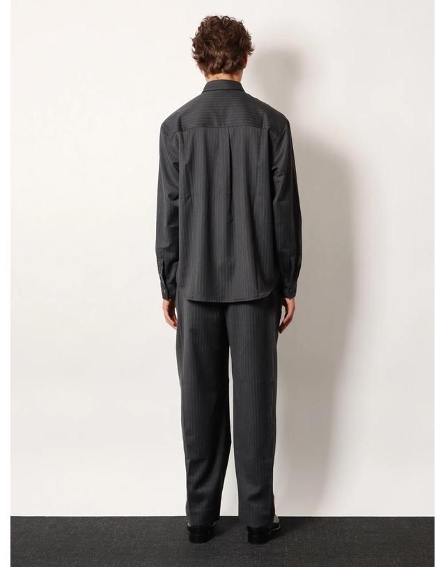 토니웩 [해외직구][N85]TONYWACK BE34SH21 남여공용 셔츠 남방 블라우스 TONYWACK Striped wool blend shirt 착용컷