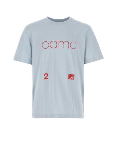 [해외직구][X45]오에이엠씨 23E28OAJ10COT00744 462 남성 티셔츠 민소매 탑 Light blue cotton oversize t shirt
