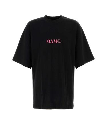 [해외직구][X45]오에이엠씨 24E28OAJ14COT00912 001 남성 티셔츠 민소매 탑 Black cotton t shirt