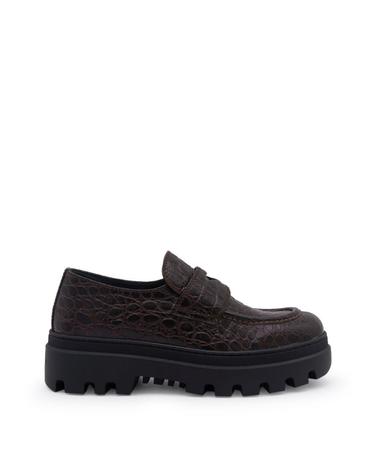[해외직구][S27]CAR SHOE KDD38PF0501U5F0003 여성 로퍼 가죽로퍼 페니로퍼 테슬로퍼 레이스업슈즈 뮬 블로퍼 DARK BROWN LEATHER LOAFERS