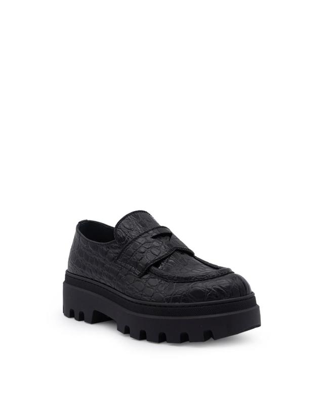 카슈 [해외직구][S27]CAR SHOE KDD38PF0501U5F0002 여성 로퍼 가죽로퍼 페니로퍼 테슬로퍼 레이스업슈즈 뮬 블로퍼 BLACK LEATHER LOAFERS 착용컷