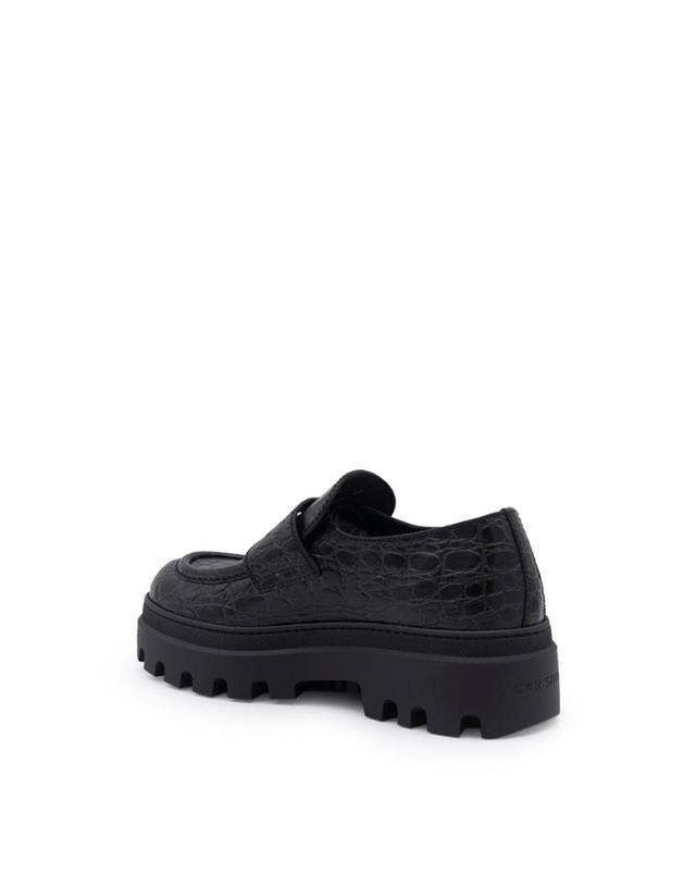 카슈 [해외직구][S27]CAR SHOE KDD38PF0501U5F0002 여성 로퍼 가죽로퍼 페니로퍼 테슬로퍼 레이스업슈즈 뮬 블로퍼 BLACK LEATHER LOAFERS 착용컷