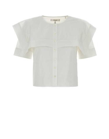 [해외직구][X45]프레임 WS26WBL008 WHT 여성 셔츠 남방 블라우스 White cotton shirt