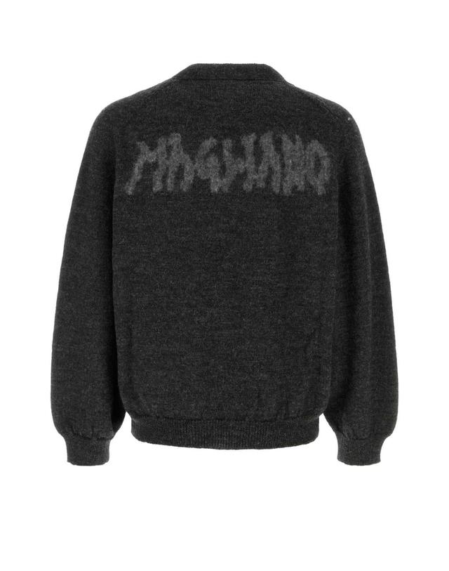 마리아노 [해외직구][X45]MAGLIANO MGFW25CA01073 3336 남성 스웨터 니트 가디건 Slate wool cardigan 착용컷