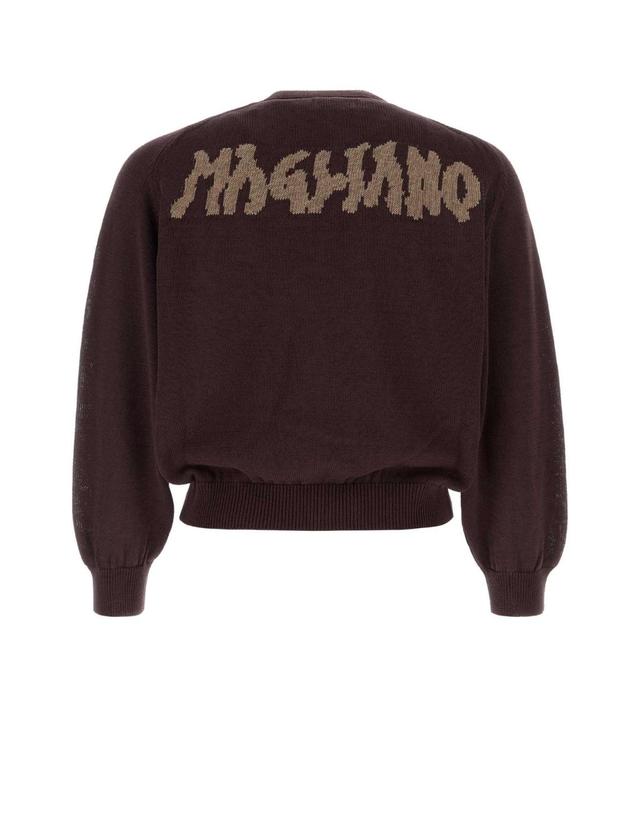 마리아노 [해외직구][X45]MAGLIANO MGSS26CA03012 6133 남성 스웨터 니트 가디건 Aubergine cotton cardigan 착용컷