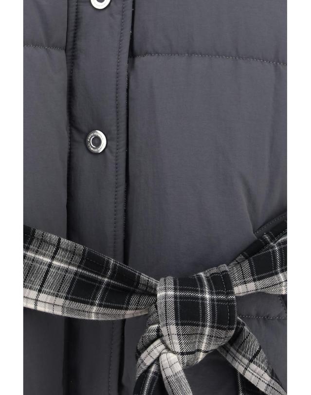 그랜마 마벨 [해외직구][K68]MARBELL BFW1011TENYL01 IRONM 여성 다운자켓 패딩 다운베스트 파카 Aryna padded Jacket with belt 착용컷