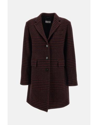 [해외직구][G95]Alberto Biani OO802WO220165 여성 코트 트렌치코트 케이프 자켓 SINGLE BREASTED CHECKED PURE WOOL COAT