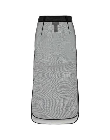 [해외직구][X45]DES PHEMMES D219OU D0900 여성 스커트 치마 롱 미디 미니스커트 Black organza skirt