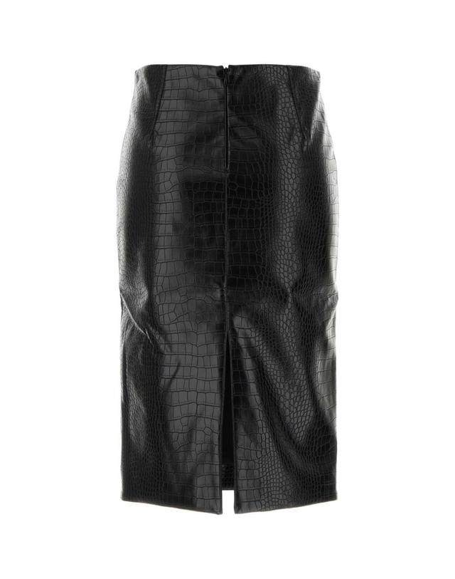 데 펨메스 [해외직구][X45]DES PHEMMES D206LK D0900 여성 스커트 치마 롱 미디 미니스커트 Black synthetic leather skirt 착용컷