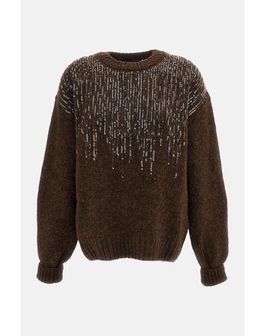 [해외직구][G95]Haikure HEW07130MC085PXT0575 여성 니트 풀오버 스웨터 가디건 CREW NECK SWEATER WITH SEQUINS