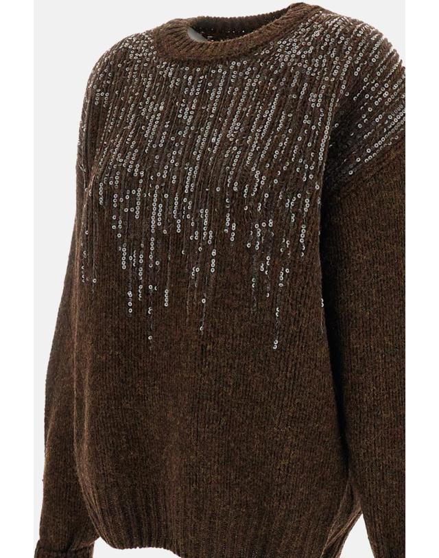 하이쿠레 [해외직구][G95]Haikure HEW07130MC085PXT0575 여성 니트 풀오버 스웨터 가디건 CREW NECK SWEATER WITH SEQUINS 착용컷