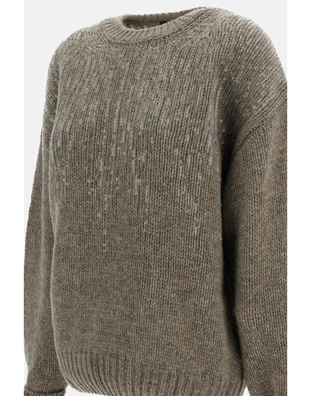 하이쿠레 [해외직구][G95]Haikure HEW07130MC085PXT0362 여성 니트 풀오버 스웨터 가디건 CREW NECK SWEATER WITH SEQUINS 착용컷