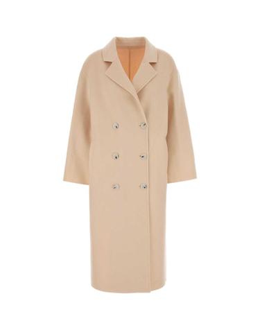 [해외직구][X45]LOULOU DE SAISON BORNEOLDS CREAMROSE 여성 코트 하프 롱 트렌치 오버코트 코트자켓 Pastel pink wool blend Borneo coat