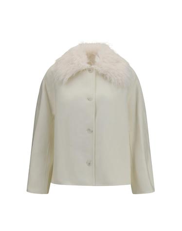 [해외직구][K68]LOULOU DE SAISON RAFE IVORYIVORY 여성 자켓 베스트 봄버 파카 베스트 블레이저 Rafe Jacket with faux fur collar