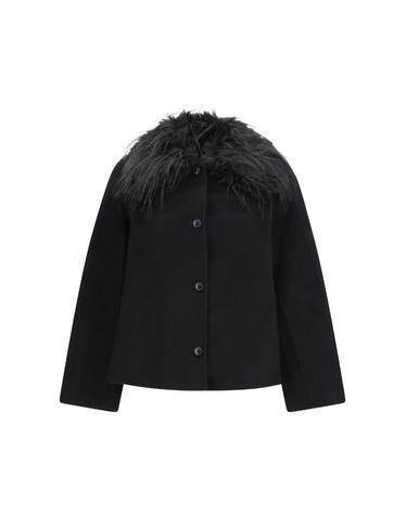 [해외직구][K68]LOULOU DE SAISON RAFE BLACKBLACK 여성 자켓 베스트 봄버 파카 베스트 블레이저 Rafe Jacket with faux fur collar