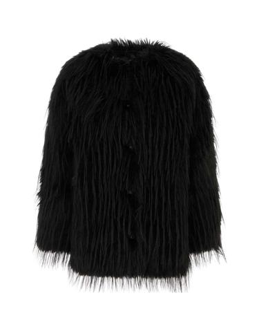 [해외직구][X45]LOULOU DE SAISON ROWE BLACK 여성 코트 하프 롱 트렌치 오버코트 코트자켓 Black Rowe eco fur