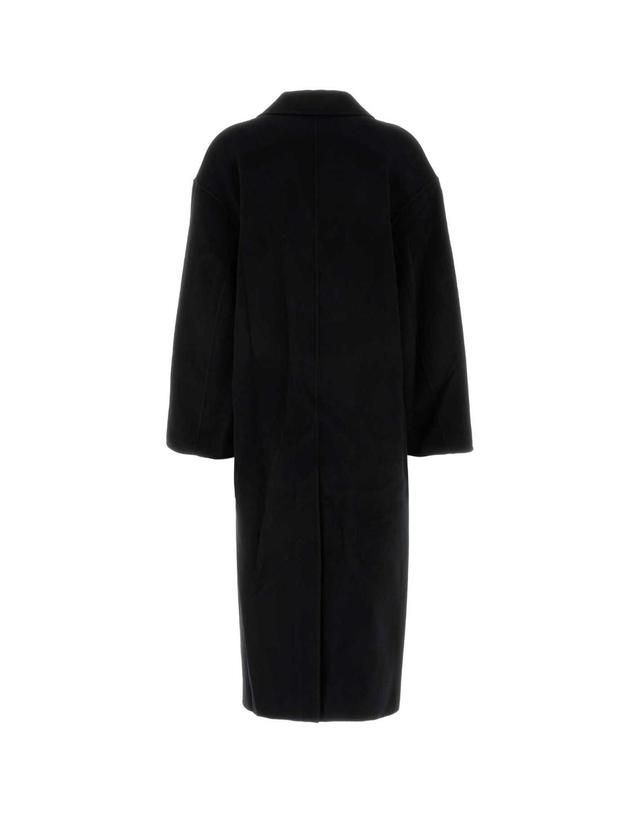 루루 드 시종 [해외직구][X45]LOULOU DE SAISON BORNEOLDS BLACK 여성 코트 하프 롱 트렌치 오버코트 코트자켓 Black wool blend Borneo coat 착용컷