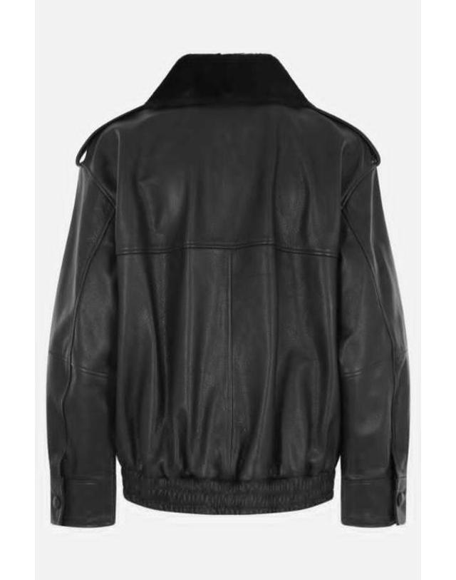 루루 드 시종 [해외직구][E32]LOULOU DE SAISON RUSSOCOFFEEDARKBROWN 여성 가죽자켓 LOULOU DE SAISON Russo bomber jacket in leather 착용컷