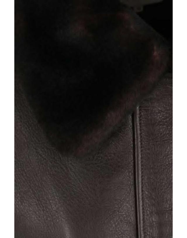 루루 드 시종 [해외직구][E32]LOULOU DE SAISON RUSSOCOFFEEDARKBROWN 여성 가죽자켓 LOULOU DE SAISON Russo bomber jacket in leather 착용컷