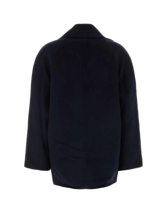 루루 드 시종 [해외직구][X45]LOULOU DE SAISON NEIL NAVYMELANGE 여성 코트 하프 롱 트렌치 오버코트 코트자켓 Navy blue wool blend Neil coat 착용컷