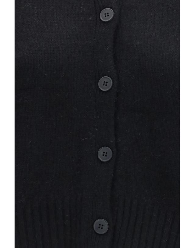 루루 드 시종 [해외직구][K68]LOULOU DE SAISON REMUS BLACK 여성 니트 스웨터 가디건 Remus wool blend Cardigan 착용컷