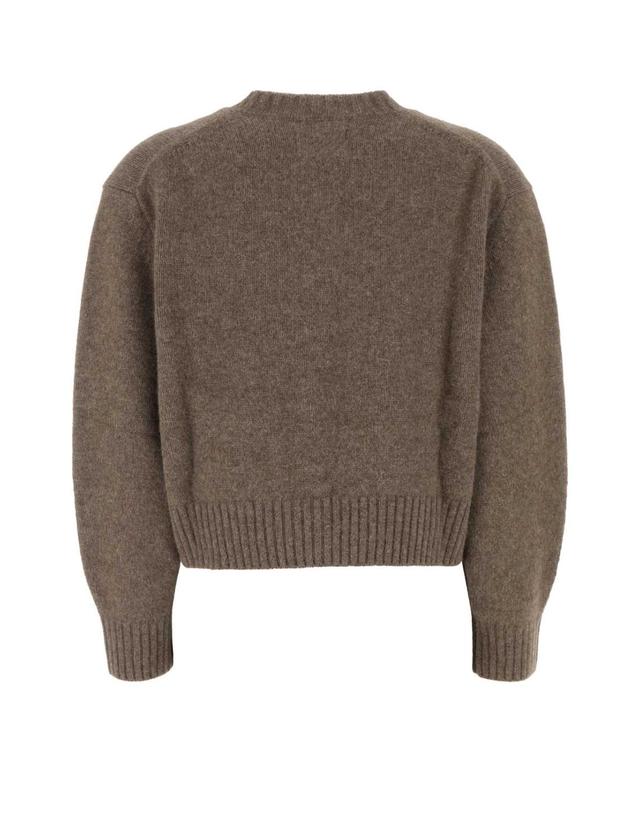 루루 드 시종 [해외직구][X45]LOULOU DE SAISON REMUS ASHESMELANGE 여성 스웨터 니트 가디건 Mud wool blend Remus cardigan 착용컷
