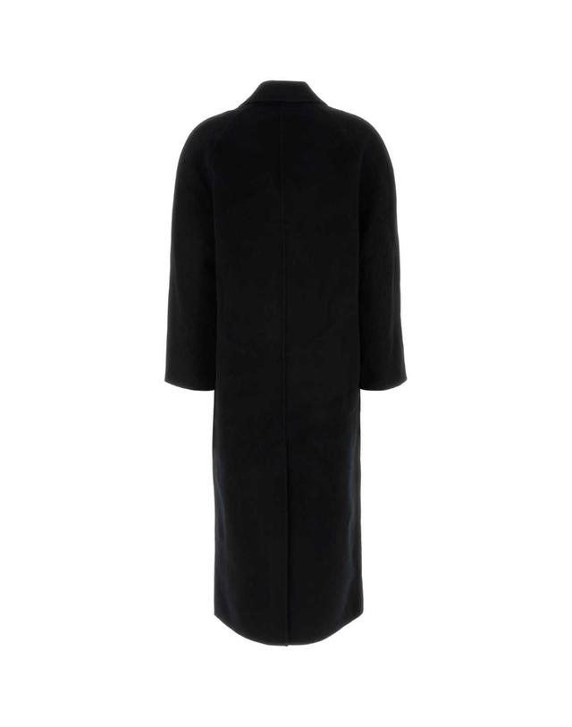 루루 드 시종 [해외직구][X45]LOULOU DE SAISON IRVIN BLACK 여성 코트 하프 롱 트렌치 오버코트 코트자켓 Black wool blend Irvin coat 착용컷