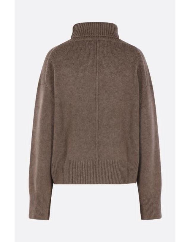루루 드 시종 [해외직구][E32]LOULOU DE SAISON JONAHNUTMEGMELANGE 의류 니트 스웨터 가디건 LOULOU DE SAISON Jonah cropped turtleneck sweater in cashmere 착용컷
