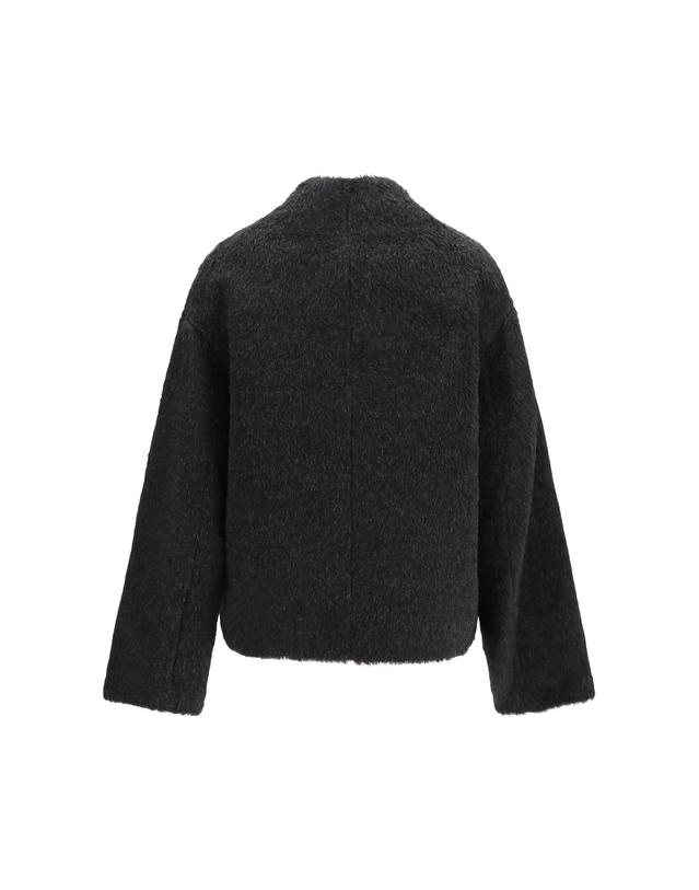 루루 드 시종 [해외직구][K68]LOULOU DE SAISON WES ANTHRACITE 여성 자켓 베스트 봄버 파카 베스트 블레이저 Wes double breasted alpaca Jacket 착용컷