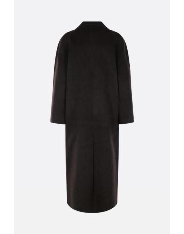 루루 드 시종 [해외직구][E32]LOULOU DE SAISON IRVINBROWNMELANGE 여성 코트 LOULOU DE SAISON Irvin double breasted coat in wool 착용컷