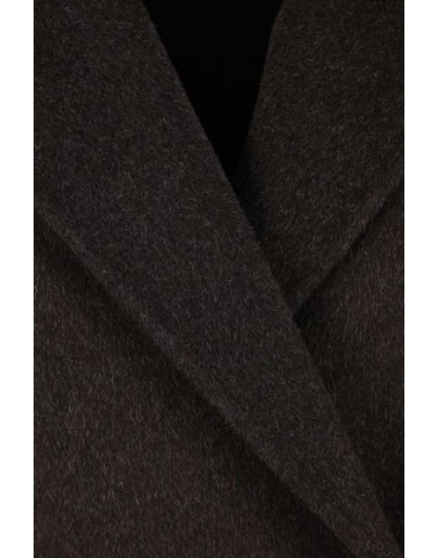 루루 드 시종 [해외직구][E32]LOULOU DE SAISON IRVINBROWNMELANGE 여성 코트 LOULOU DE SAISON Irvin double breasted coat in wool 착용컷