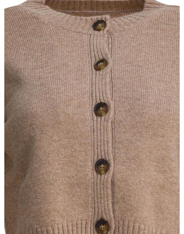 루루 드 시종 [해외직구][V90]LouLou De Saison ZEPHIR LDSBEIGE MELANGE 여성 니트 스웨터 가디건 Knitwear 착용컷