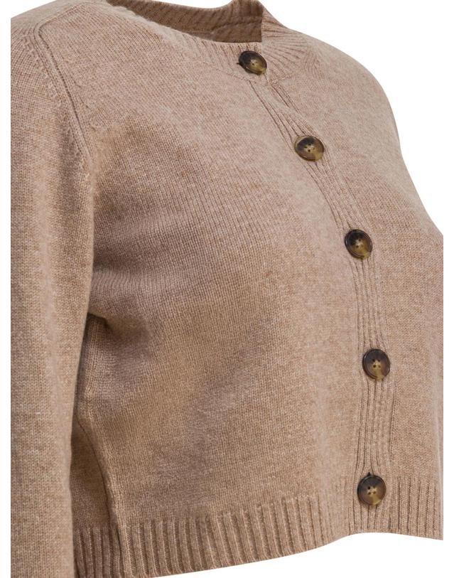 루루 드 시종 [해외직구][V90]LouLou De Saison ZEPHIR LDSBEIGE MELANGE 여성 니트 스웨터 가디건 Knitwear 착용컷