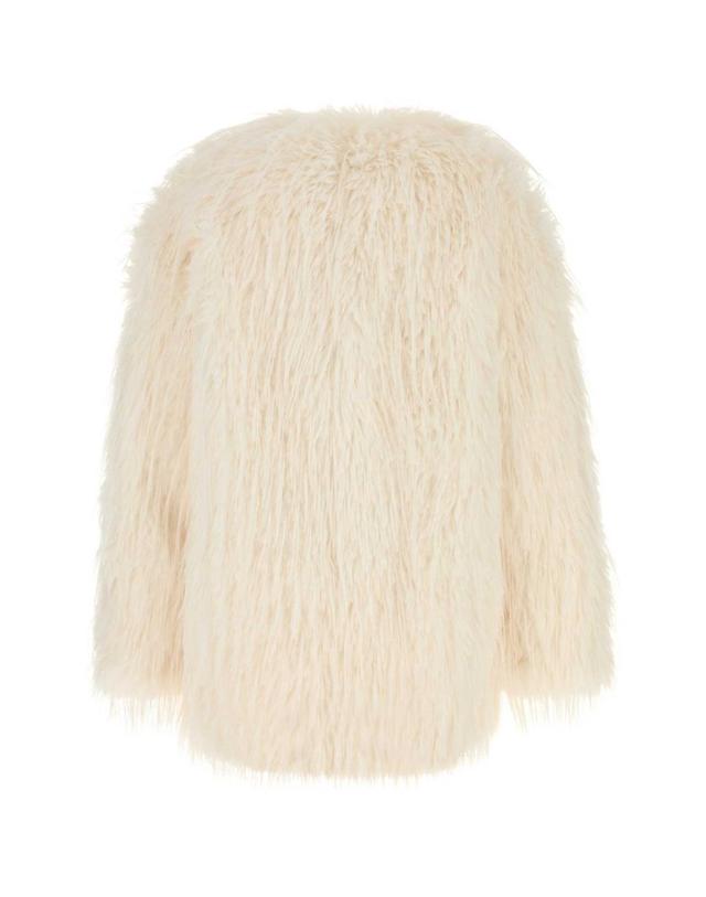루루 드 시종 [해외직구][X45]LOULOU DE SAISON ROWE IVORY 여성 코트 하프 롱 트렌치 오버코트 코트자켓 Ivory Rowe eco fur 착용컷