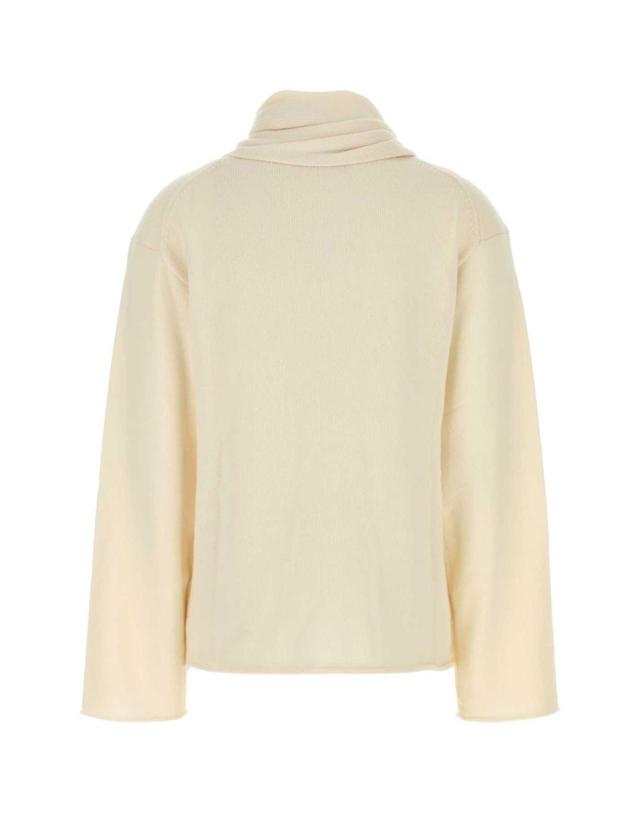 루루 드 시종 [해외직구][X45]LOULOU DE SAISON FRANCES IVORY 여성 스웨터 니트 가디건 Cream cashmere Frances sweater 착용컷