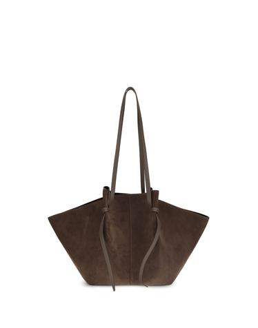 [해외직구][K68]유제피 YUZRS26HBLMS026 NUTMEG 여성 숄더백 크로스백 버킷백 탑핸들백 Mochi large suede Shoulder Bag