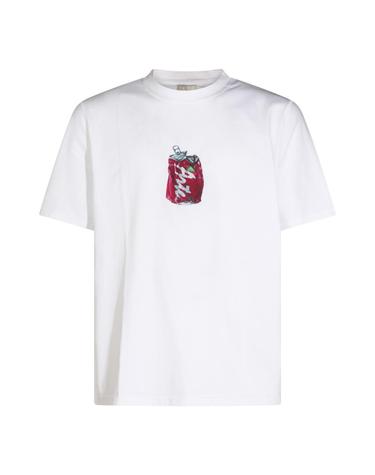 [해외직구][S27]ARTE ANTWERP AW26135T100 남성 티셔츠 긴팔티 반팔티 피케셔츠 폴로티 반팔 셔츠 WHITE COTTON ARTE CAN PRINTED T SHIRT