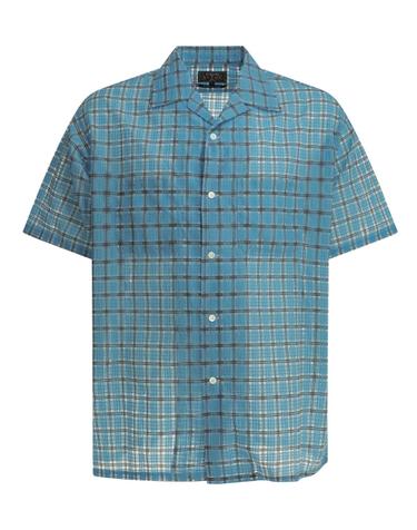 [해외직구][V90]빔스 3801027813970 남성 셔츠 남방 Open Collar Nylon Airy Plaid Casual Shirt