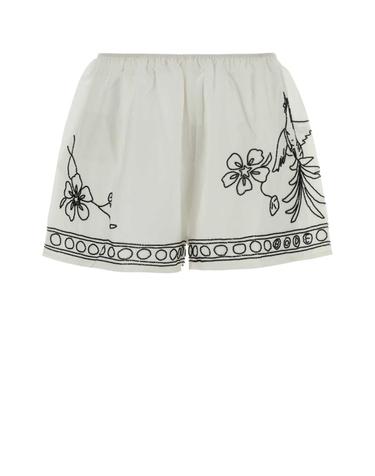 [해외직구][X45]보디 WRS26BT004 WHITE 여성 반바지 버뮤다팬츠 숏팬츠 쇼츠 White cotton blend Cockatoo shorts