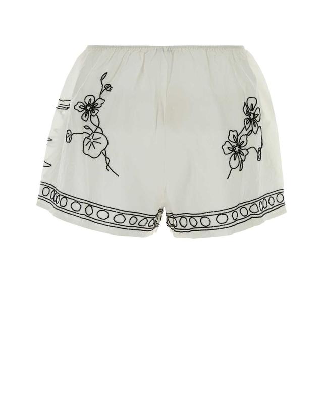 보디 [해외직구][X45]보디 WRS26BT004 WHITE 여성 반바지 버뮤다팬츠 숏팬츠 쇼츠 White cotton blend Cockatoo shorts 착용컷