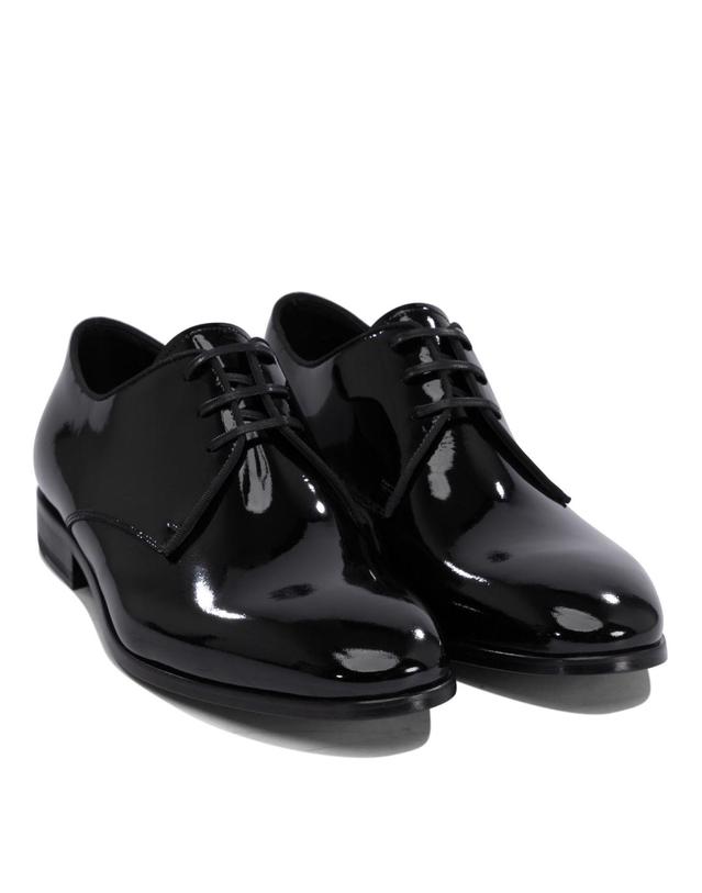 파비 [해외직구][V90]Fabi FU1300VERNICENERO 남성 레이스업슈즈 더비슈즈 구두 Patent leather oxford 착용컷