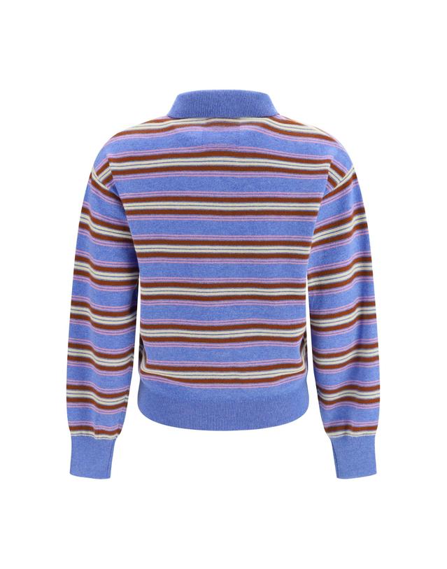 게스트 인 레지던스 [해외직구][K68]GUEST IN RESIDENCE W43810JL DLFBLCO 여성 니트 스웨터 가디건 College striped Polo Sweater 착용컷