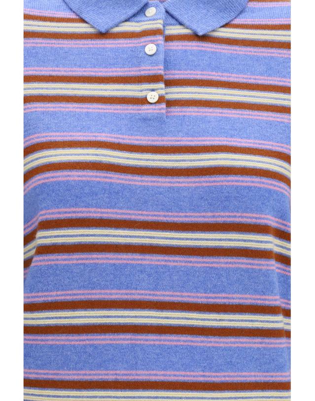 게스트 인 레지던스 [해외직구][K68]GUEST IN RESIDENCE W43810JL DLFBLCO 여성 니트 스웨터 가디건 College striped Polo Sweater 착용컷