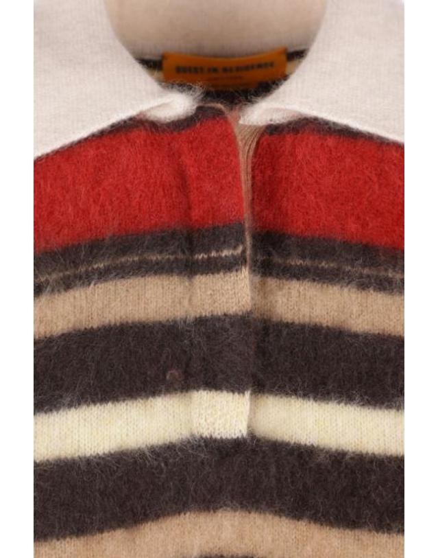 게스트 인 레지던스 [해외직구][E32]GUEST IN RESIDENCE W47110JMCARMCO 의류 니트 스웨터 가디건 GUEST IN RESIDENCE Grizzly Rugby cropped polo sweater in cashmere 착용컷