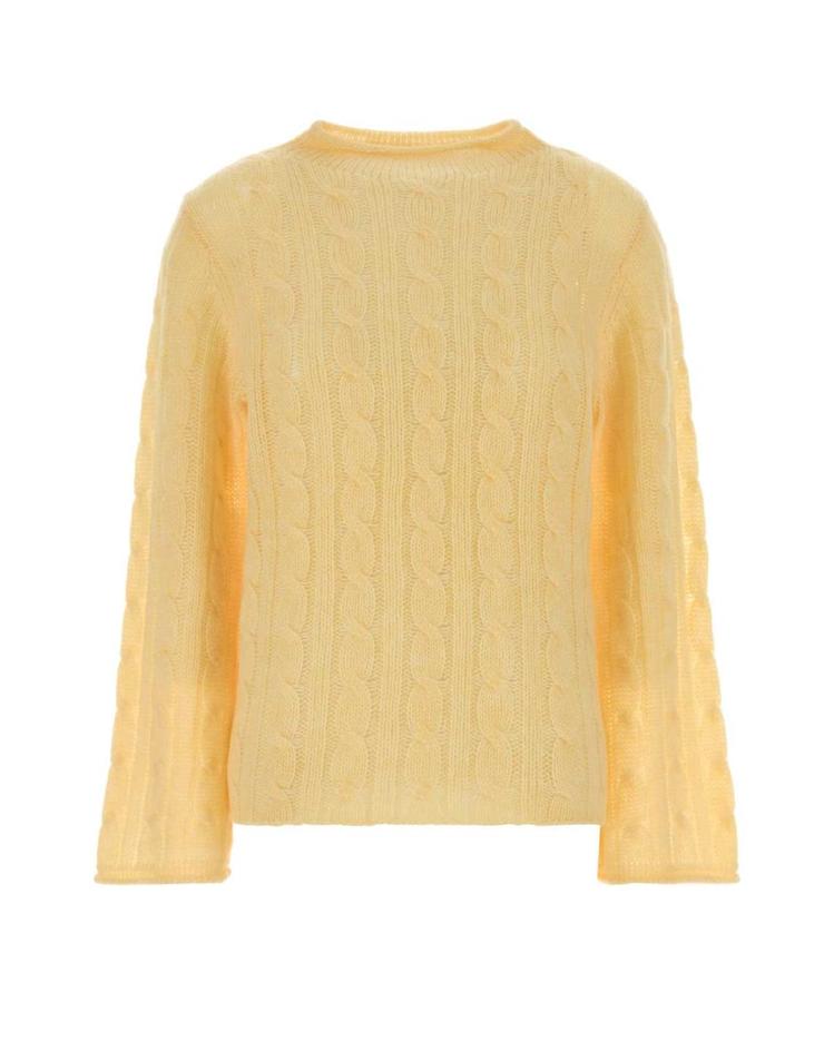 [해외] [게스트 인 레지던스] [X45]GUEST IN RESIDENCE W43612CL BTR 여성 폴로 피케셔츠 Yellow wool blend Cable sweater FIM5XX0