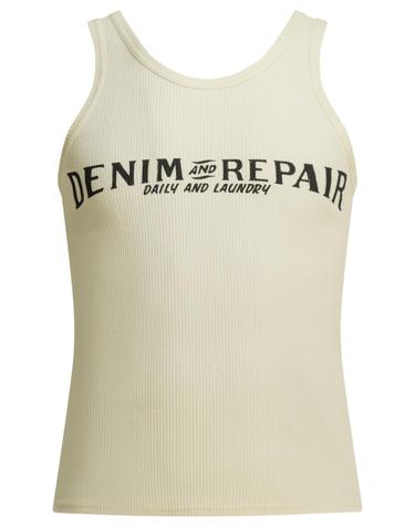 [해외직구][V90]KAPITAL K2603SC034WHITE 남성 티셔츠 민소매 탑 Denim Repair Tank Top